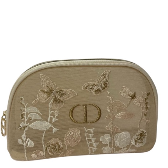 Dior Beige Embroidered makeup bag - Picture 2 of 4